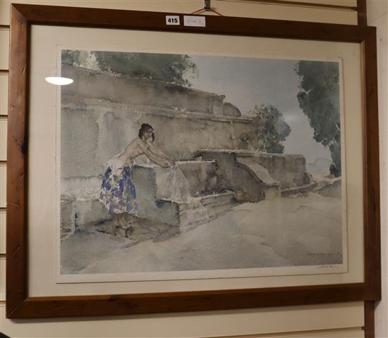 William Russell Flint, 3 limited edition prints, each signed in pencil, largest 51 x 67cm